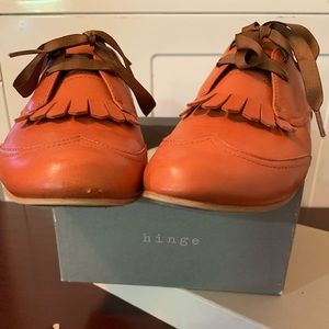 Orange Hinge flats purchased at Nordstrom